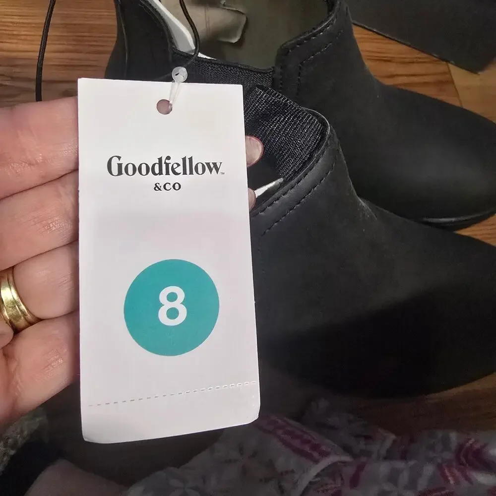 Goodfellow & Co Black Huxley Boots For Men Size 8 NWT